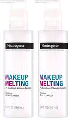 Neutrogena Makeup Melting Refreshing Jelly Cleanser, 7% Emollient-Vitamin Complex, Gentle Face & Eye Makeup Remover to Melt Stubborn Makeup, Cleanse & Condition Skin, Oil-Free, 6.3 fl. oz (Pack of 2)