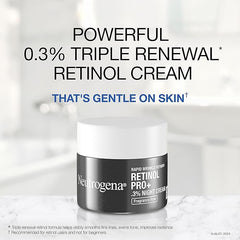 Neutrogena Retinol Pro+ Anti-Wrinkle Night Moisturizer,Rapid Wrinkle Repair,Anti-Aging Face & Neck Cream,Formulated without fragrance,parabens,dyes,& phthalates,Retinol,1.7 oz,(Pack of 2)