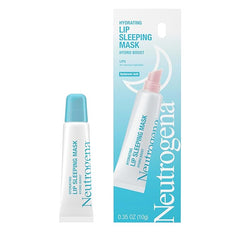 Neutrogena Hydro Boost Hydrating Lip Sleeping Mask with Hyaluronic Acid,Clear Overnight and Daily Moisturizing Treatment for Very Dry Lips,Fragrance Free Squeeze Tube Lip Balm,0.35 oz,(Pack of 2)