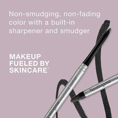 Neutrogena Nourishing Eyeliner Pencil, Built-in Sharpener for Precise Application and Smudger for Soft Smokey Look, Luminous, Nonfading and Nonsmudging Cosmic Black 10, .01 oz